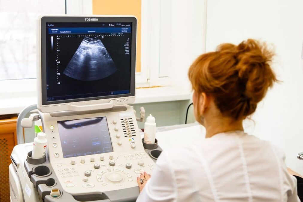 Ultrasound diagnosis of calculous prostatitis