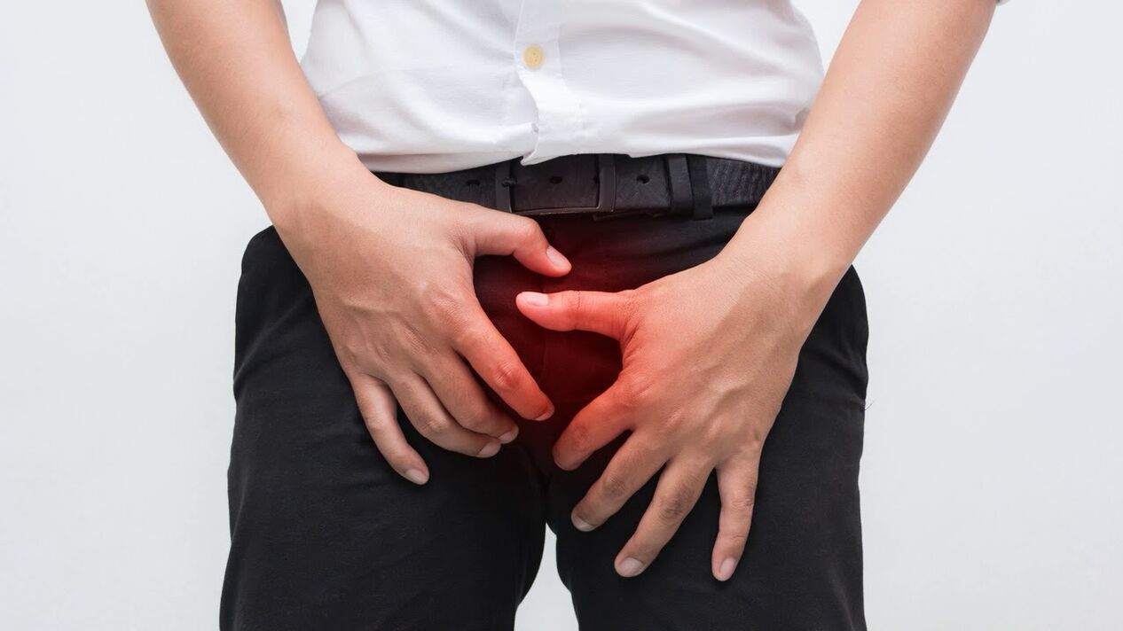 Pain in the groin as a symptom of prostatitis